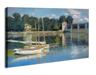Le pont d argenteuil Claude Monet - obraz na płótnie, Claude Monet - obraz na płótnie Wymiar do wyboru: 100x70 cm - Obrazy i zdjęcia na płótnie - miniaturka - grafika 1