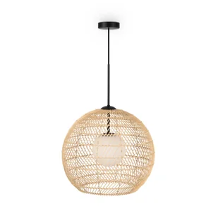 Naturalna lampa wisząca z kloszem MOD204PL-01BG z serii CANE - Lampy sufitowe - miniaturka - grafika 1