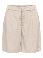 Spodenki damskie - ONLY Szorty w kolorze beżowym - miniaturka - grafika 1