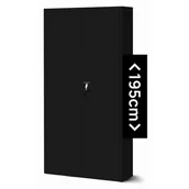 Szafy biurowe - JAN NOWAK model JAN H 900x1950x400 biurowa szafa metalowa na akta: czarna - miniaturka - grafika 1