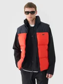 Kurtki męskie - 4F Bezrękawnik puchowy z wypełnieniem syntetycznym męski - czerwony S - miniaturka - grafika 1