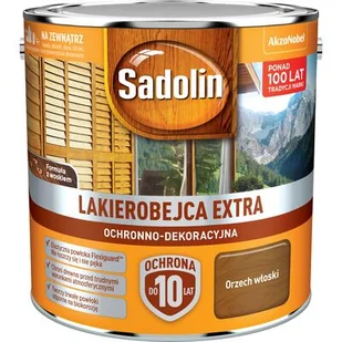 Lakierobejca Ochronno-Dekoracyjna Extra Orzech Włoski 2,5 l Sadolin - Farby i impregnaty do drewna - miniaturka - grafika 1