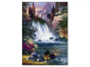 Haft Diamentowy, Obraz, Mozaika Diamentowa Diamond Painting, WODOSPAD 30x40cm - Rękodzieło - miniaturka - grafika 1