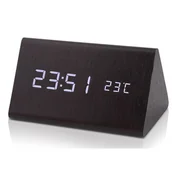 Zegary - Drewniany budzik cyfrowy LED trójkąt - miniaturka - grafika 1