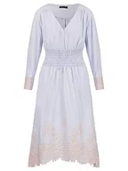 Sukienki - ApartFashion Damska sukienka letnia, jasnoniebieski-biały, 46 - miniaturka - grafika 1