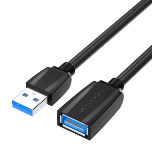 Przedłużacz USB 3.0 męski USB do żeński USB, Vention 3m (czarny) - Kable komputerowe i do monitorów - miniaturka - grafika 1