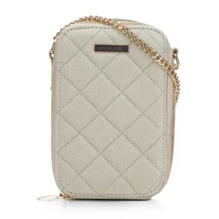 Damska minitorebka z pikowanego dżinsu na łańcuszku beżowa - Torebki damskie Damska minitorebka z pikowanego dżinsu na łańcuszku beżowa - Torebki damskie - miniaturka - grafika 1