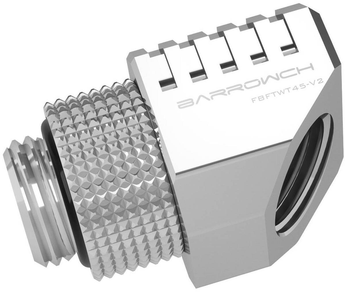 Barrow Special Adapter 45 Grad G1/4 Zoll IG auf G1/4 Zoll IG - silber FBFTWT45-V2 S