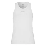 Koszulki i topy damskie - Damska koszulka bez rękawów CRAFT ADV ESSENCE SINGLET 2 W 1914796-900000 – Biały - miniaturka - grafika 1