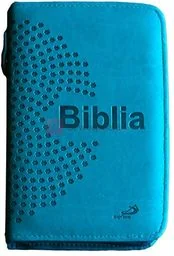 Biblia z kolorową wkładką (okładka miękka, bordowa) z oprawą turkusową - Religia i religioznawstwo - miniaturka - grafika 1
