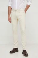 Spodnie męskie - Calvin Klein jeansy męskie kolor beżowy - miniaturka - grafika 1