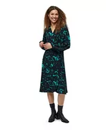 Sukienki - Minus Damska sukienka owijana Selena 1, oceaniczny zielony wirujący nadruk, 8 - miniaturka - grafika 1