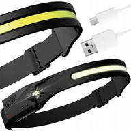 Latarki - Latarka Led Czołowa Usb C Mocna Czołówka na Głowę - miniaturka - grafika 1