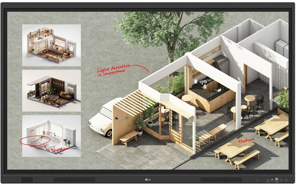 LG Monitor interaktywny 55TR3DQ Uchwyt naścienny