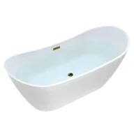 Wanny - Wanna wolnostojąca biała przelew oraz korek złoty 150 cm Rica Hydrosan - miniaturka - grafika 1