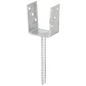 Kotwy - Wspornik słupa forma U stal żebrowana 91 x 104/4 - miniaturka - grafika 1