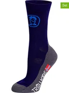 Skarpetki damskie - Trollkids Skarpety trekkingowe (2 pary) "Mid Cut Socks II" w kolorze granatowym - miniaturka - grafika 1