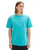 Koszulki męskie - TOM TAILOR Denim Koszulka męska 1036465, 31044-Deep Turquoise, XL, 31044 – głęboki turkus, XL - miniaturka - grafika 1
