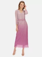 Sukienki - Elegancka połyskująca sukienka maxi z paskiem LAF Arianna - L'AF - miniaturka - grafika 1