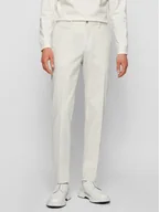 Spodnie męskie - BOSS Spodnie materiałowe Broad1-W 50447070 Beżowy Slim Fit - miniaturka - grafika 1