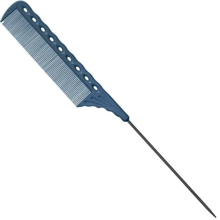 Y.S. Park, grzebień z metalowym szpikulcem, model 116, niebieski - Szczotki i grzebienie do włosów - miniaturka - grafika 1