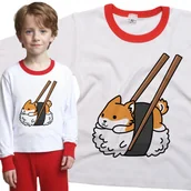 Piżamy dla dziewczynek - Piżama dziecięca Pies Shiba Inu Sushi Nigiri 86/92 - VoloDonum - miniaturka - grafika 1