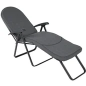 Poduszki ogrodowe - Poduszka na leżak PATIO Modena Oval H024-07PB Antracytowo-szary - miniaturka - grafika 1