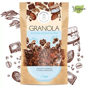 ORZECHOWNIA Granola migdały  espresso i  czek,320g - Płatki śniadaniowe i musli - miniaturka - grafika 1