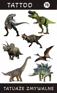 Przepiękny Zestaw Tatuaży Zmywalnych Dla Dzieci Dinozaury - Zabawki kreatywne - miniaturka - grafika 1
