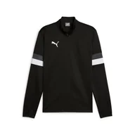 Bluzy sportowe męskie - Męska Bluza PUMA TEAMRISE 1/4 ZIP TOP 65865603 – Czarny - miniaturka - grafika 1