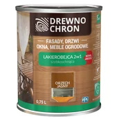 Farby i impregnaty do drewna - Drewnochron Lakierobejca 2w1 orzech jasny 0,75 l - miniaturka - grafika 1