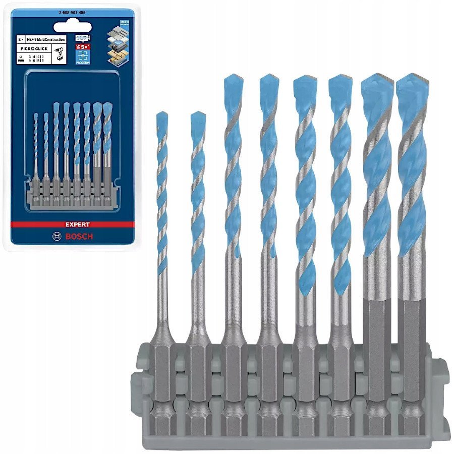 Bosch WIERTŁO HEX-9 EXPERT MC 8PC PICK&CLICK