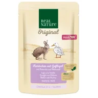 Mokra karma dla kotów - REAL NATURE Original Adult 12 x 85 g Królik z drobiem, Pasztet / Mus - miniaturka - grafika 1
