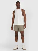 Spodenki męskie - 4F Spodenki treningowe szybkoschnące męskie - khaki L - miniaturka - grafika 1