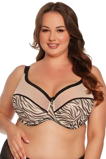 Biustonosz półusztywniany Gaia 1234M Alia Maxi beżowo-czarny - Biustonosze - miniaturka - grafika 1