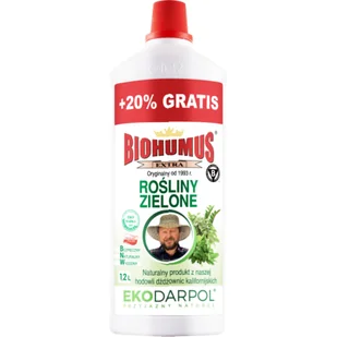 Nawóz BIOHUMUS EXTRA kwiaty zielone 1 l + 20% gratis EKODARPOL - Nawozy ogrodnicze - miniaturka - grafika 1