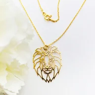 Naszyjniki - Naszyjnik znak zodiaku LEW , zawieszka z lwem - miniaturka - grafika 1