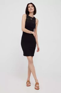 Desigual sukienka 22SWVK32 kolor czarny mini dopasowana - Sukienki - miniaturka - grafika 1