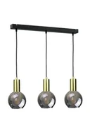 Lampy sufitowe - KET LAMPA wisząca KET1244 szklana OPRAWA skandynawski ZWIS kule balls czarne złote KET1244 - miniaturka - grafika 1