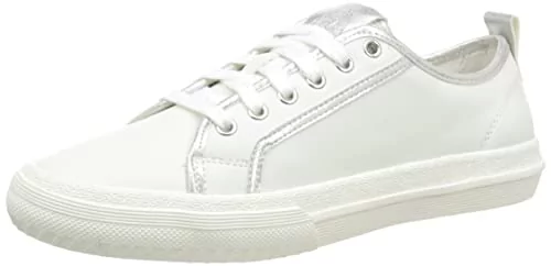 Clarks Damskie buty typu sneaker Roxby Lace, białe/srebrne