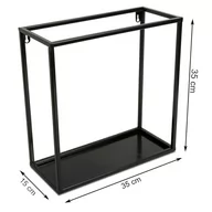 Półki do salonu - Półka wisząca ścienna metal czarna 35 cm 10-1581/35/ - miniaturka - grafika 1