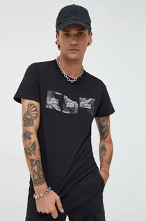 Koszulki męskie - Jack & Jones t-shirt bawełniany JCOTECHNIC kolor czarny wzorzysty - grafika 1