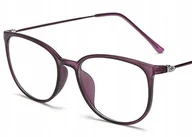 Okulary korekcyjne, oprawki, szkła - Okulary korekcyjne minusy fiolet +3.5 - miniaturka - grafika 1