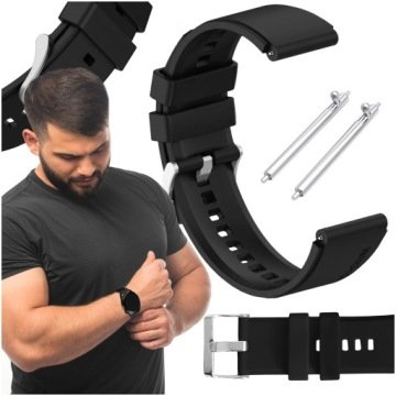 Pasek do zegarka Amazfit Gtr 3 smartwatch czarna opaska 22mm z teleskopami