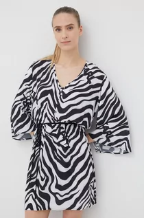 Sukienki - Karl Lagerfeld Lagerfeld Lagerfeld sukienka plażowa kolor czarny - grafika 1