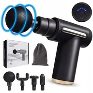 Masażery - PISTOLET DO MASAŻU MASAŻER DO PLECÓW CIAŁA STÓP ZESTAW KOŃCÓWEK - miniaturka - grafika 1