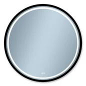 Lustra - Lustro łazienkowe led barwa neutralna okrągłe 100 cm Venti Baltic czarny satynowy - miniaturka - grafika 1