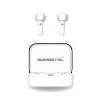 Słuchawki - Somostel Earbuds J38 TWS białe LCD - miniaturka - grafika 1