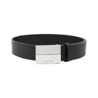 Paski - Calvin Klein Skórzany pasek ADJ 2 FINISH PLAQUE PB 35MM - miniaturka - grafika 1