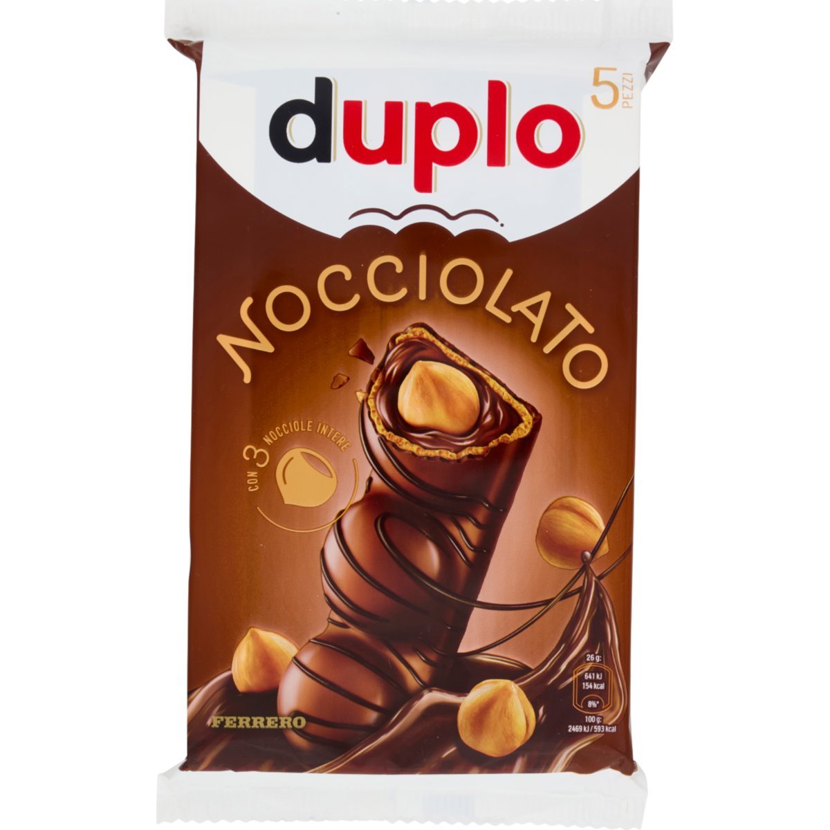 Duplo Nocciolato 130g włoskie czekoladowe batoniki z orzechami monoporcje